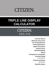 Citizen CDC-312 Manual De Instrucciones