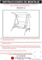 Courtyard Creations RUS422F-WM Instrucciones De Montaje