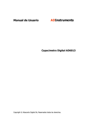 ADInstruments AD6013 Manual De Usuario