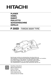 Hitachi P 20SD Instrucciones De Manejo