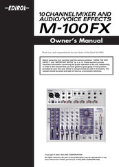 Edirol M-100FX Manual Del Proprietário