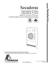 Alliance Laundry Systems 0903 Serie Manual De Instalación