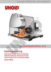 Unold METALL PLUS 78826 Instrucciones De Uso