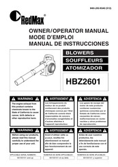 RedMax HBZ2601 Manual De Instrucciones