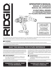 RIDGID R86008 Manual Del Operador