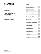 Siemens SIMATIC RTU3030C Instrucciones De Servicio