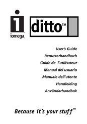 Iomega Ditto Tape Drive Manual Del Usuario