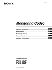 Sony PMS-400P Manual De Instrucciones