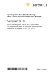 Sartorius YRB11Z Instrucciones De Manejo