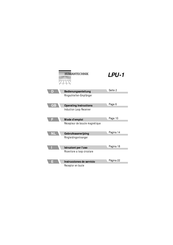 HumanTechnik LPU-1 Instrucciones De Servicio