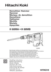 Hitachi Koki H 60MA Instrucciones De Manejo