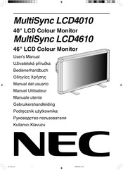 NEC MultiSync LCD4610 Manual Del Usuario