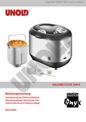 Unold BACKMEISTER Onyx Instrucciones De Uso