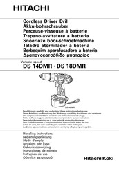 Hitachi Koki DS 14DMR Instrucciones De Manejo