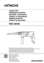 Hitachi Koki FDV 20VB Instrucciones De Manejo