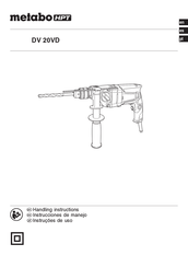 Metabo HPT DV 20VD Instrucciones De Manejo