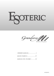 Esoteric Grandioso M1 Manual Del Usuario