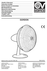 Vortice GORDON Manual De Instrucciones