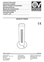 Vortice ARIANTE TOWER Manual De Instrucciones