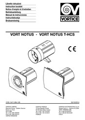 Vortice VORT NOTUS T-HCS Manual De Instrucciones