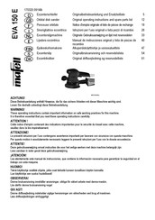 Mafell EVA150E 5 Manual De Instrucciones