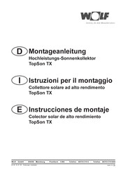 Wolf TopSon TX Instrucciones De Montaje