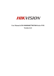 HIKVISION DS-9600NI-RT Manual De Usuario