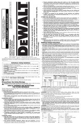 DeWalt DW130V Manual De Instrucciones