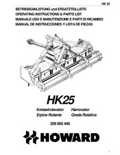 Howard HK25 Manual De Instrucciones