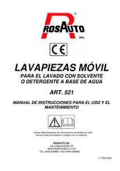 ROSAUTO 521 Manual De Instrucciones Para El Uso Y El Mantenimiento