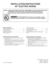 Frigidaire FGEF4085PFA Manual De Instrucciones