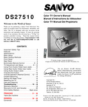 Sanyo DS27510 Manual Del Propietário