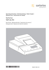 Sartorius YDP 20-PH Instrucciones De Manejo