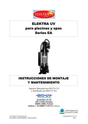 Delta UV ELECTRA UV EA-9 Instrucciones De Montaje Y Mantenimiento