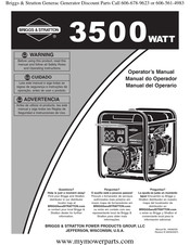 Briggs & Stratton 3500 WATT Instrucciones De Uso