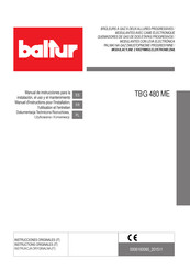 baltur TBG 480 ME Manual De Instrucciones Para La Instalación, El Uso Y El Mantenimiento