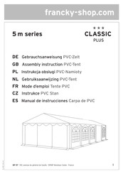 francky-shop CLASSIC PLUS 5 m Serie Manual De Instrucciones