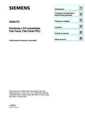 Siemens SIMATIC Flat Panel 15 Key Instrucciones De Servicio Resumidas