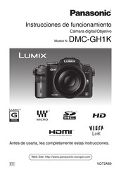 Panasonic Lumix DMC-GH1K Instrucciones De Funcionamiento