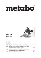 Metabo KGS 254 Manual De Instrucciones