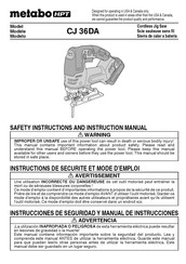 Metabo HPT CJ 36DA Manual De Instrucciones