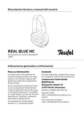 Teufel REAL BLUE NC Descripción Técnica Y Manual Del Usuario