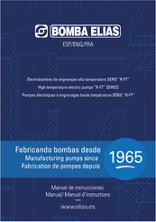 Bomba Elias R-FT Serie Manual De Instrucciones