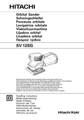 Hitachi SV 12SG Instrucciones De Manejo