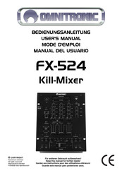 Omnitronic Kill-Mixer FX-524 Manual Del Usuario