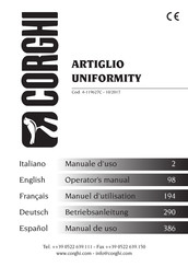 Corghi Artiglio Uniformity Manual De Uso