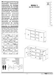 FMD Furniture DIVA 1  512-001 Instrucciones De Montaje