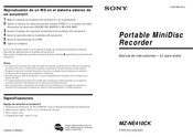 Sony MZ-NE410CK Manual De Instrucciones