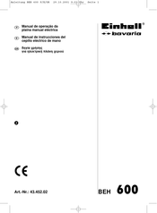 EINHELL Bavaria BEH 600 Manual De Instrucciones