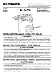 Metabo HPT DH 18DSL Manual De Instrucciones
